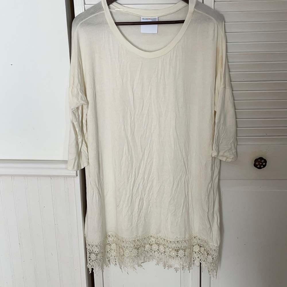 Jillian Harris x privilege OS off white dress